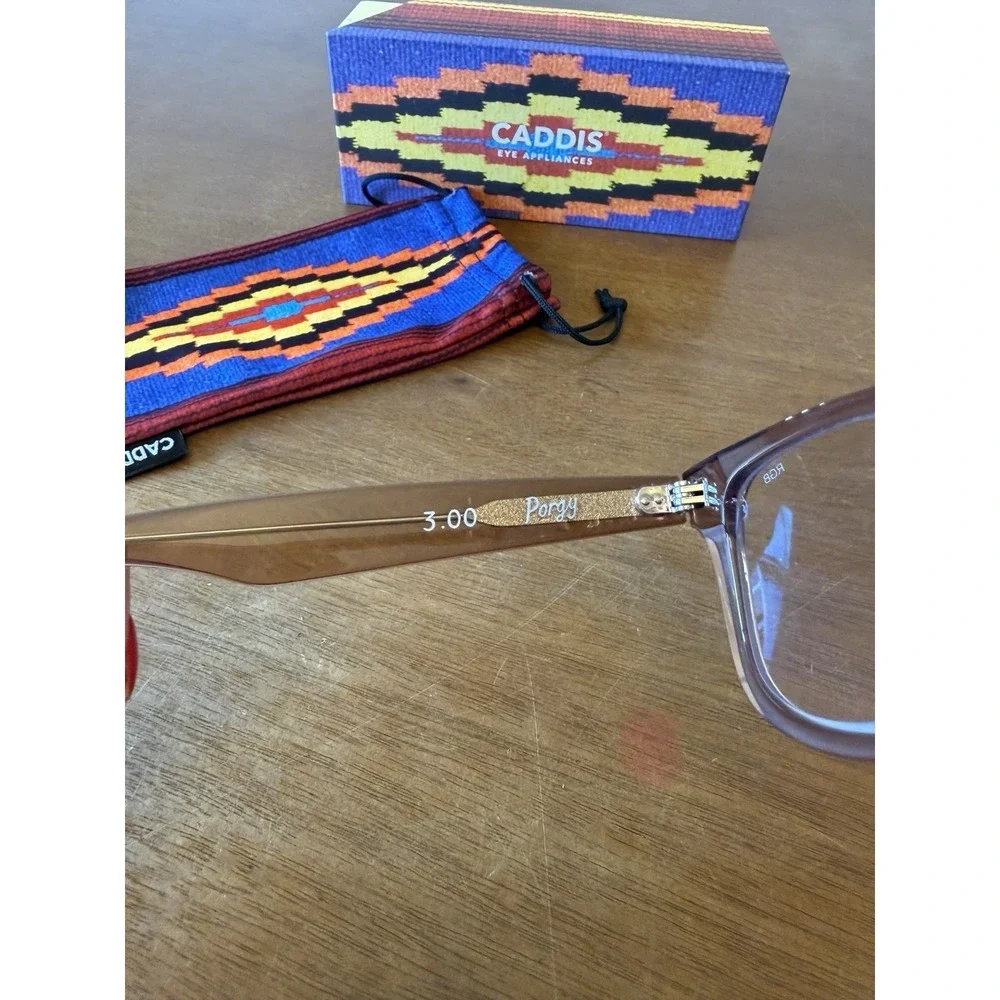 Caddis Porgy Backstage Polished Bong Water Reading Glasses NEW 3.00 Readers